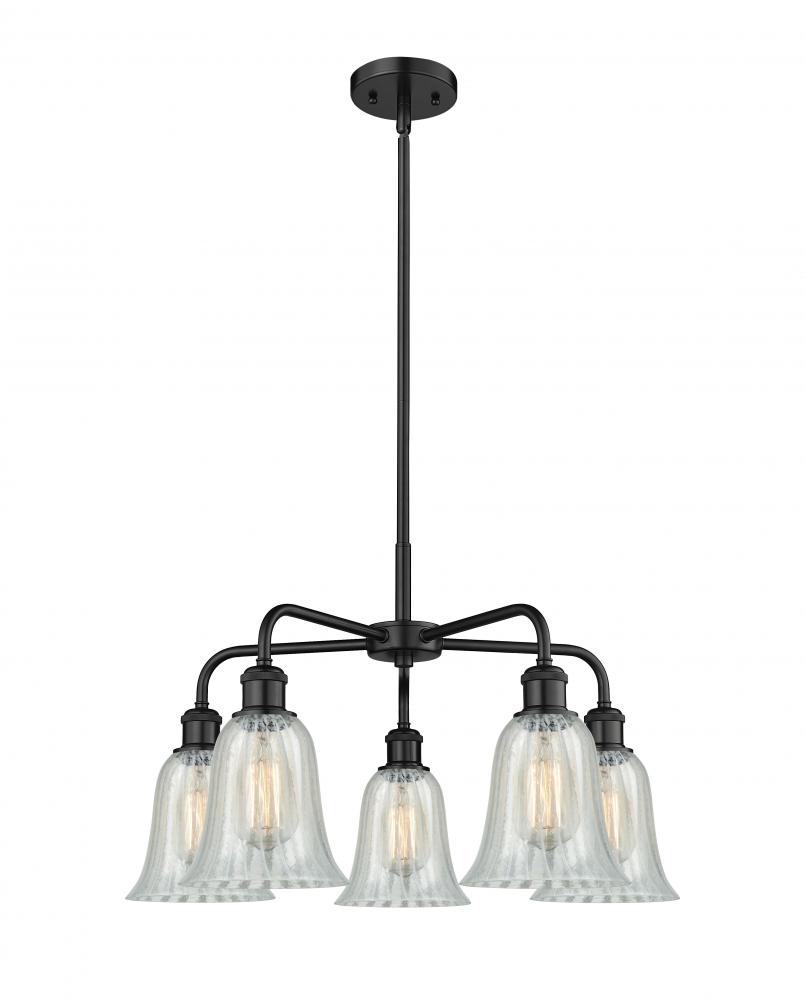 Hanover - 5 Light - 24 inch - Matte Black - Chandelier