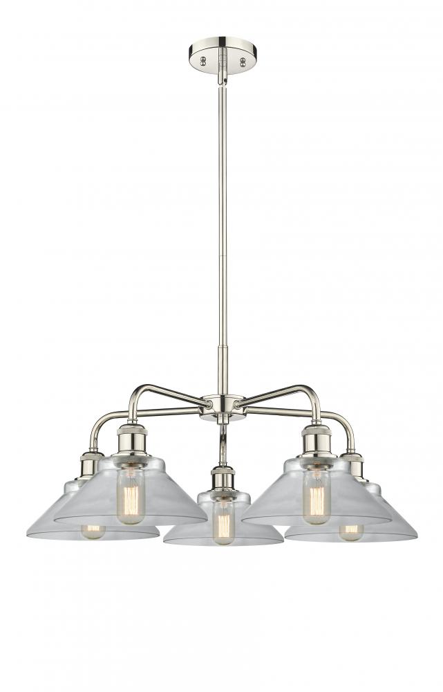 Orwell - 5 Light - 26 inch - Polished Nickel - Chandelier