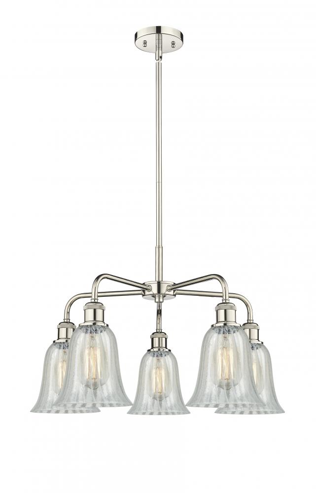 Hanover - 5 Light - 24 inch - Polished Nickel - Chandelier