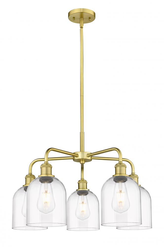 Bella - 5 Light - 24 inch - Satin Gold - Chandelier