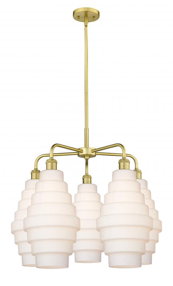 Cascade - 5 Light - 26 inch - Satin Gold - Chandelier