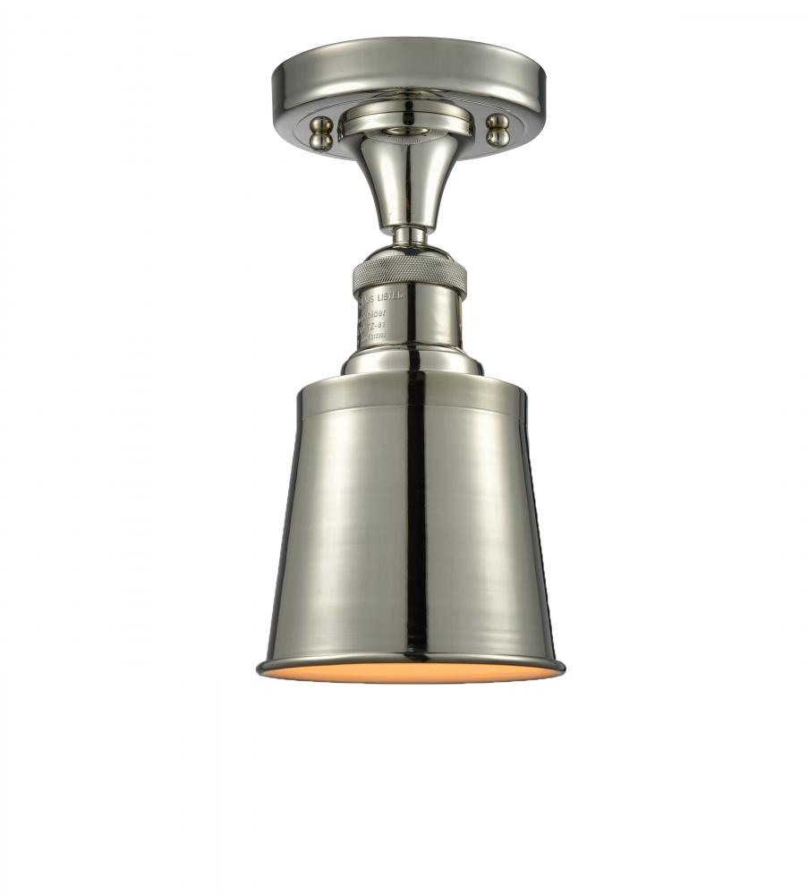 Addison - 1 Light - 5 inch - Polished Nickel - Semi-Flush Mount