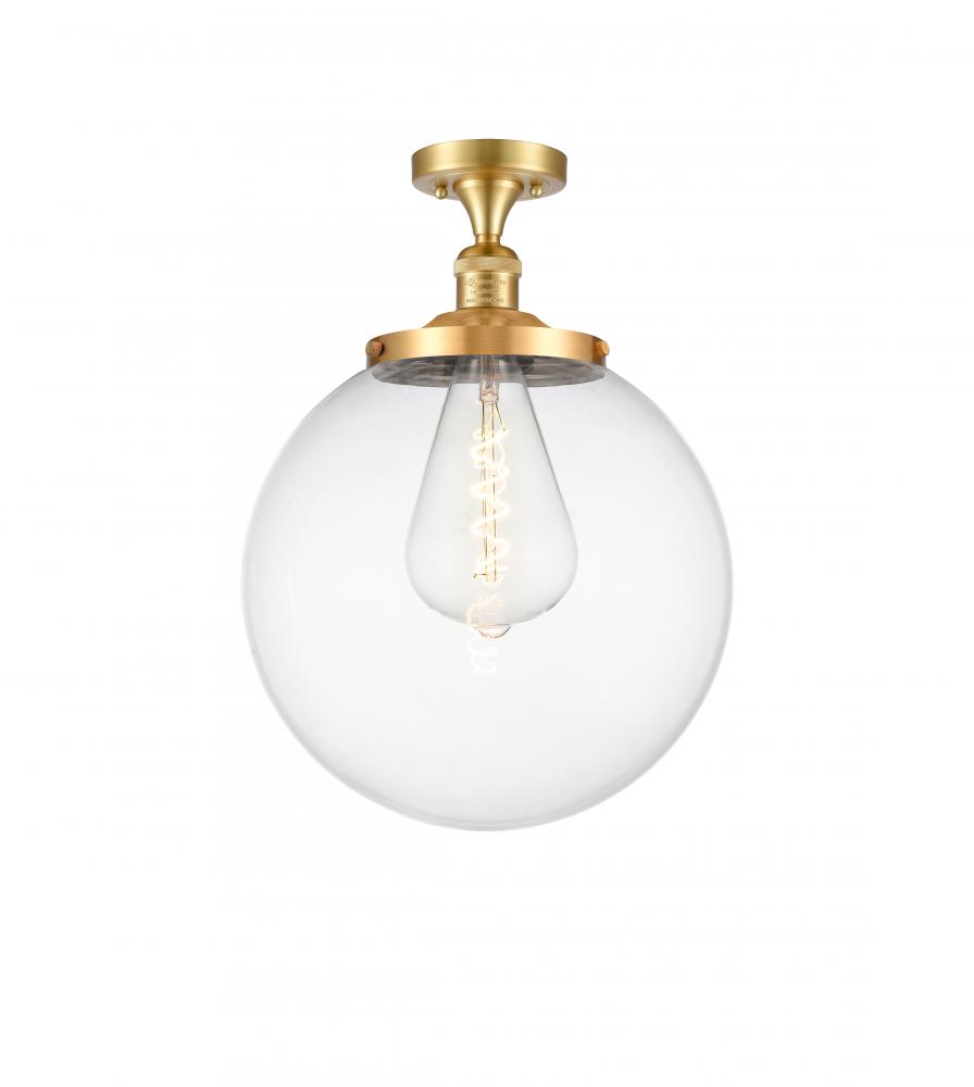 Beacon - 1 Light - 14 inch - Satin Gold - Semi-Flush Mount