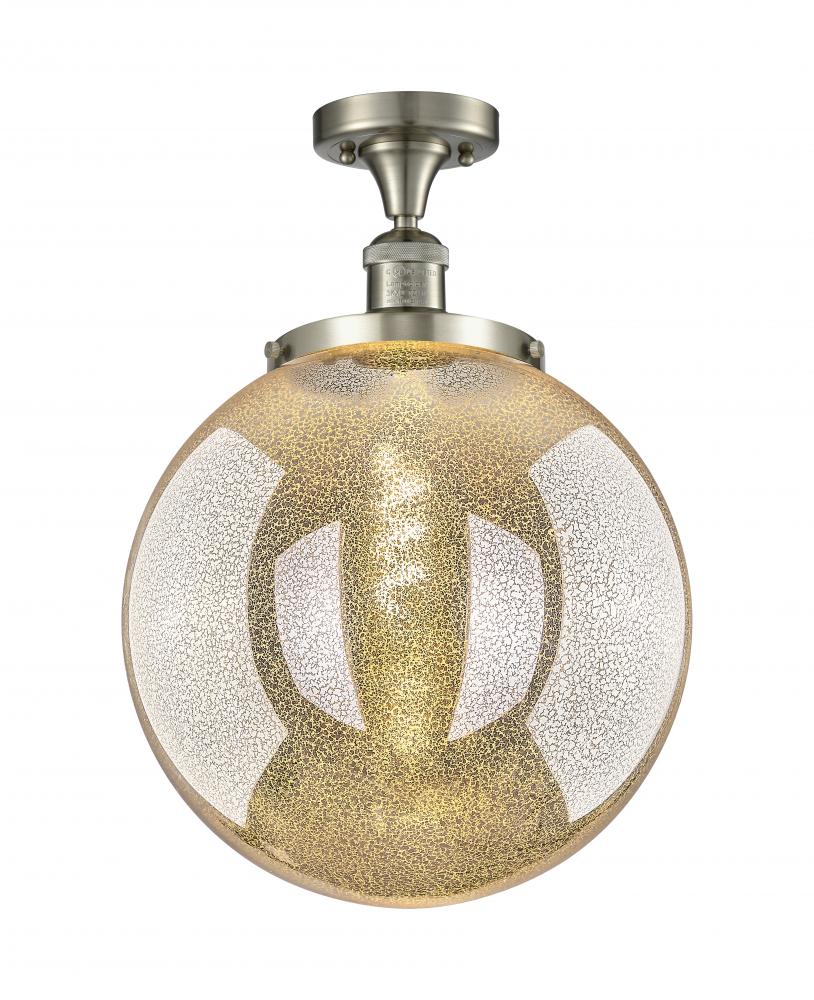 Beacon - 1 Light - 14 inch - Brushed Satin Nickel - Semi-Flush Mount