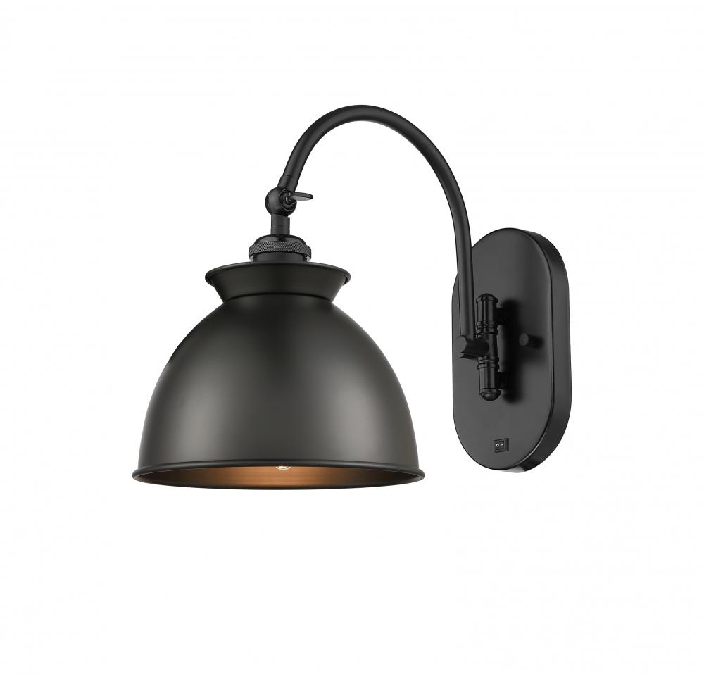 Adirondack - 1 Light - 8 inch - Matte Black - Sconce