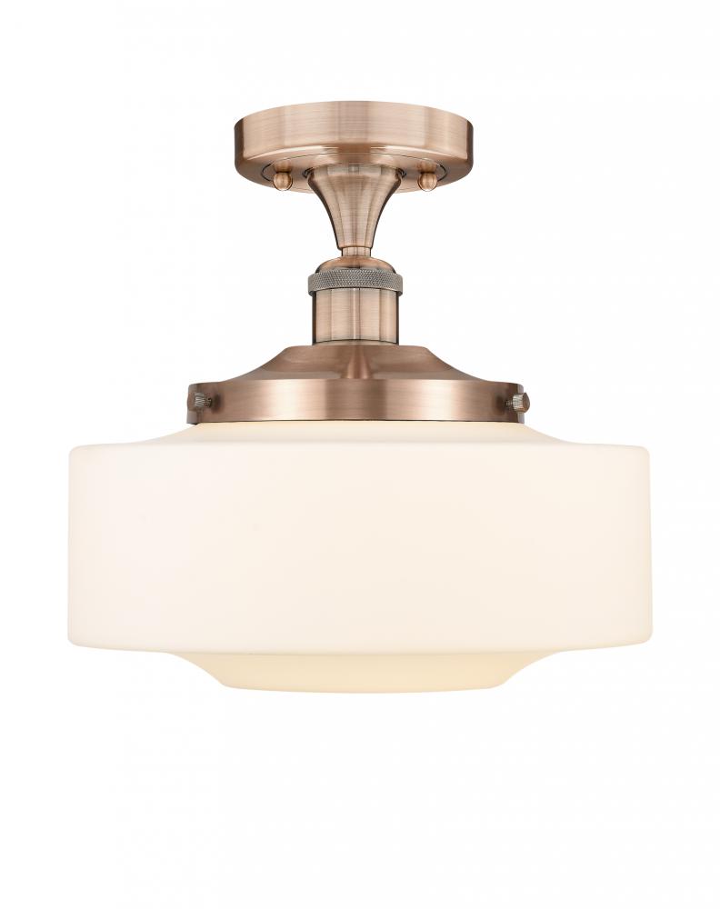 Bridgeton - 1 Light - 12 inch - Antique Copper - Semi-Flush Mount