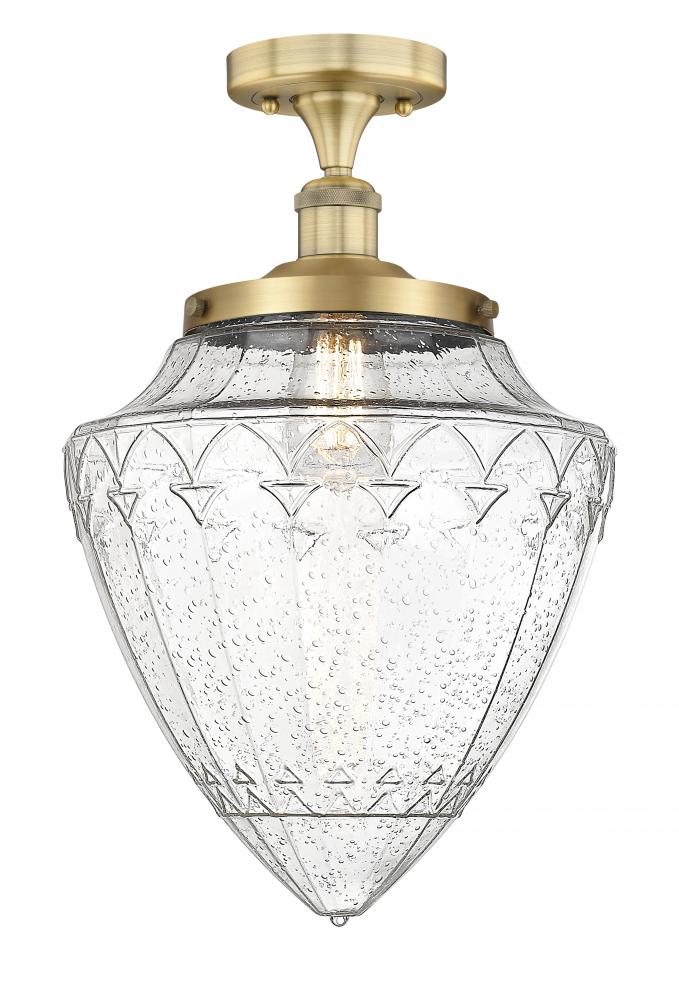 Bridgeton - 1 Light - 12 inch - Brushed Brass - Semi-Flush Mount