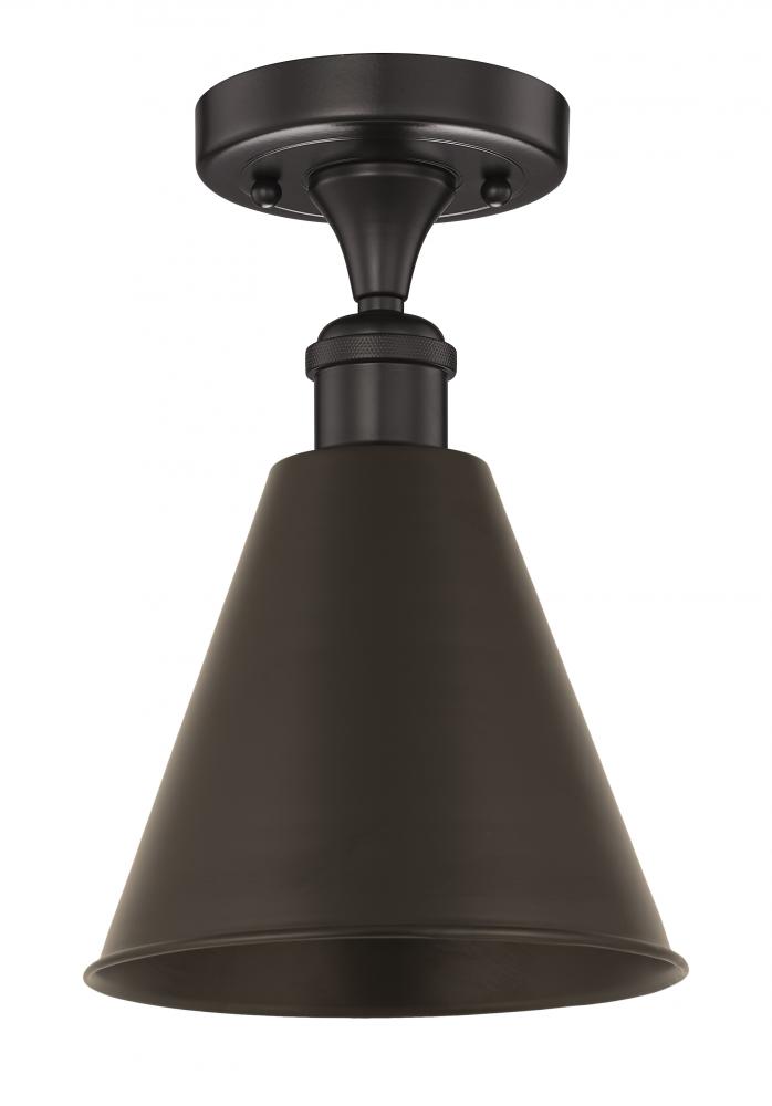 Berkshire - 1 Light - 8 inch - Oil Rubbed Bronze - Semi-Flush Mount