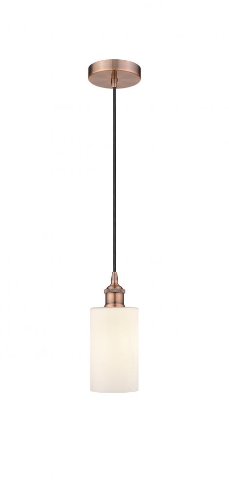 Clymer - 1 Light - 4 inch - Antique Copper - Cord hung - Mini Pendant