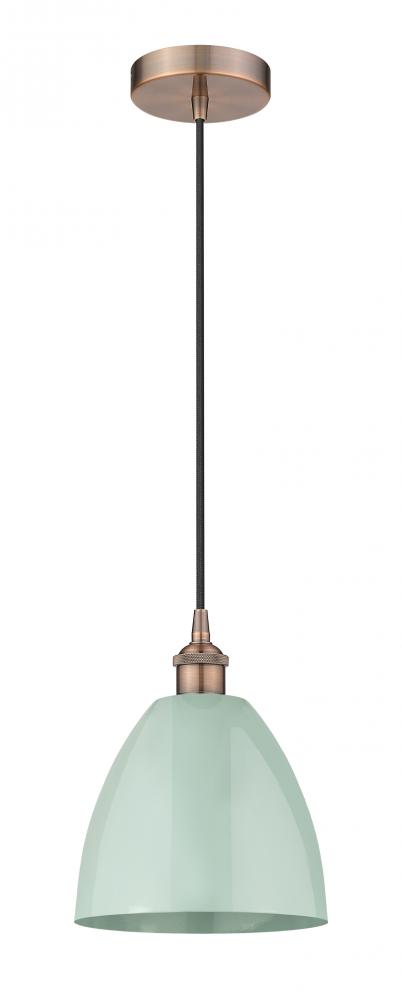 Plymouth - 1 Light - 9 inch - Antique Copper - Cord hung - Mini Pendant