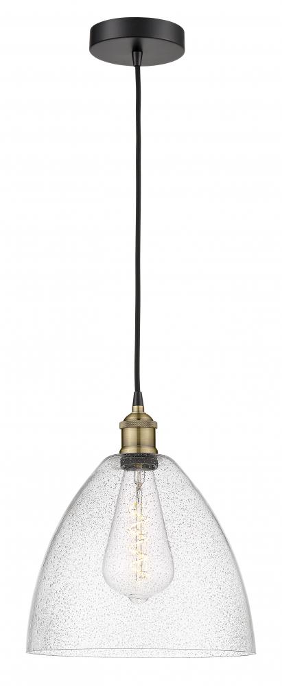 Bristol - 1 Light - 12 inch - Black Antique Brass - Cord hung - Mini Pendant