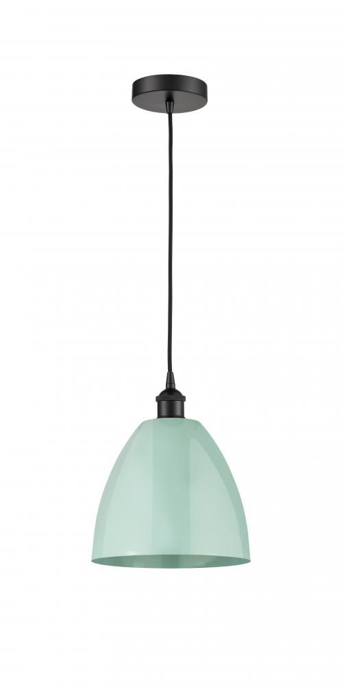 Plymouth - 1 Light - 9 inch - Matte Black - Cord hung - Mini Pendant