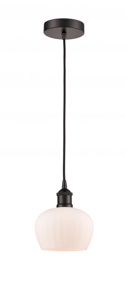 Fenton - 1 Light - 7 inch - Oil Rubbed Bronze - Cord hung - Mini Pendant