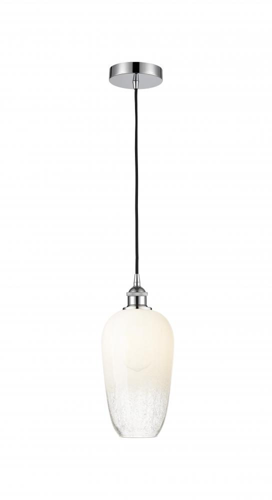 Brookhaven Flute - 1 Light - 7 inch - Polished Chrome - Cord hung - Mini Pendant