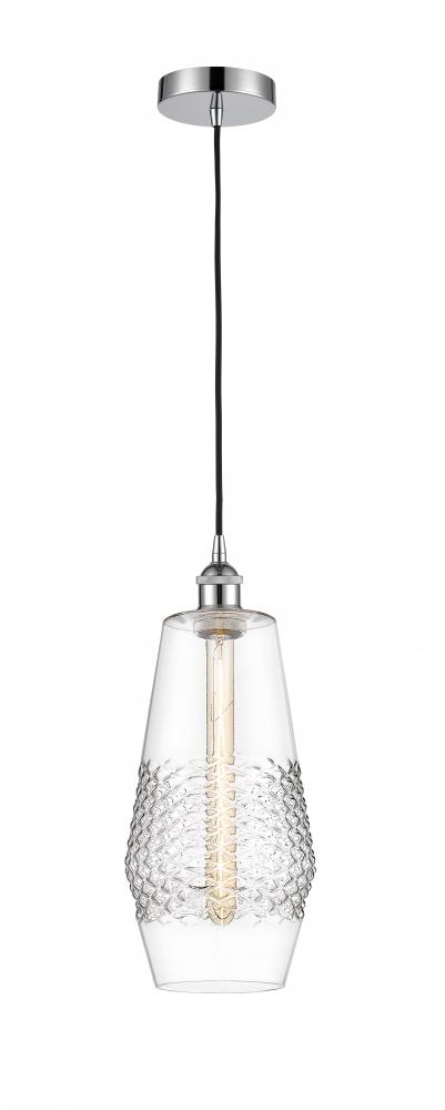 Windham - 1 Light - 7 inch - Polished Chrome - Cord hung - Mini Pendant