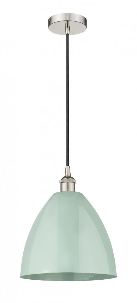 Plymouth - 1 Light - 12 inch - Polished Nickel - Cord hung - Mini Pendant