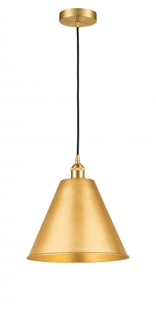 Berkshire - 1 Light - 12 inch - Satin Gold - Cord hung - Mini Pendant