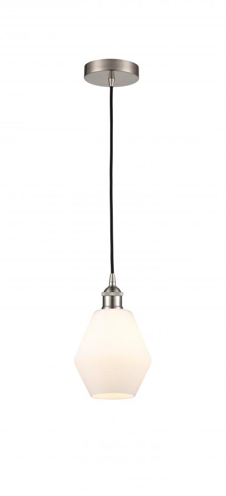 Cindyrella - 1 Light - 6 inch - Brushed Satin Nickel - Cord hung - Mini Pendant