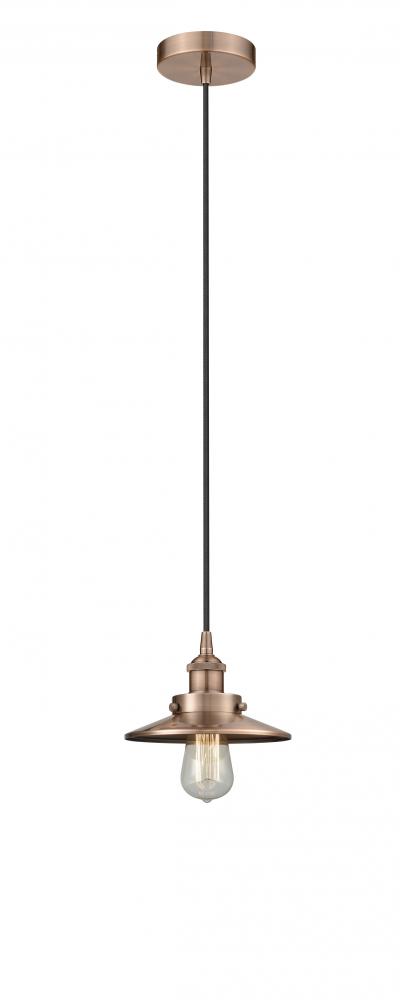 Edison - 1 Light - 8 inch - Antique Copper - Mini Pendant