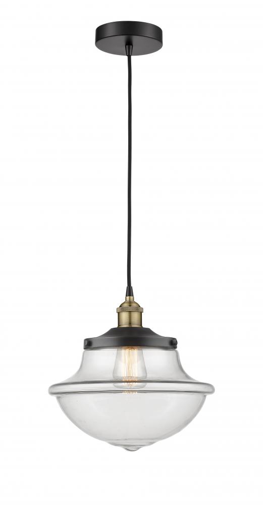 Oxford - 1 Light - 12 inch - Black Antique Brass - Mini Pendant