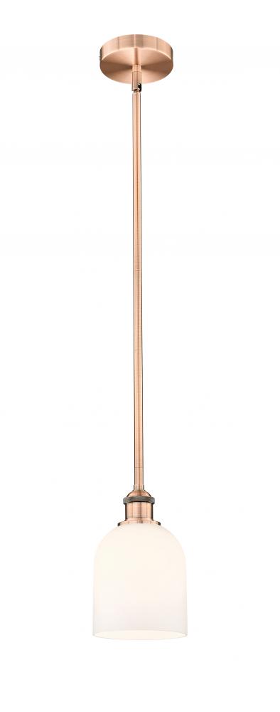 Bella - 1 Light - 6 inch - Antique Copper - Cord hung - Mini Pendant