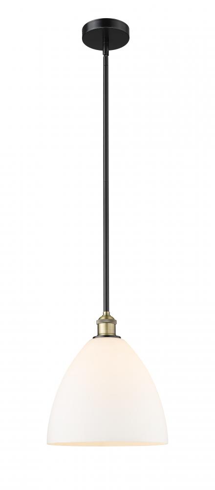 Bristol - 1 Light - 12 inch - Black Antique Brass - Cord hung - Mini Pendant