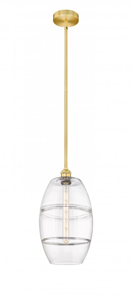 Vaz - 1 Light - 10 inch - Satin Gold - Cord hung - Mini Pendant