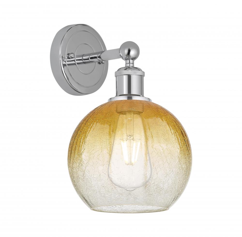 Brookhaven Globe - 1 Light - 8 inch - Polished Chrome - Sconce