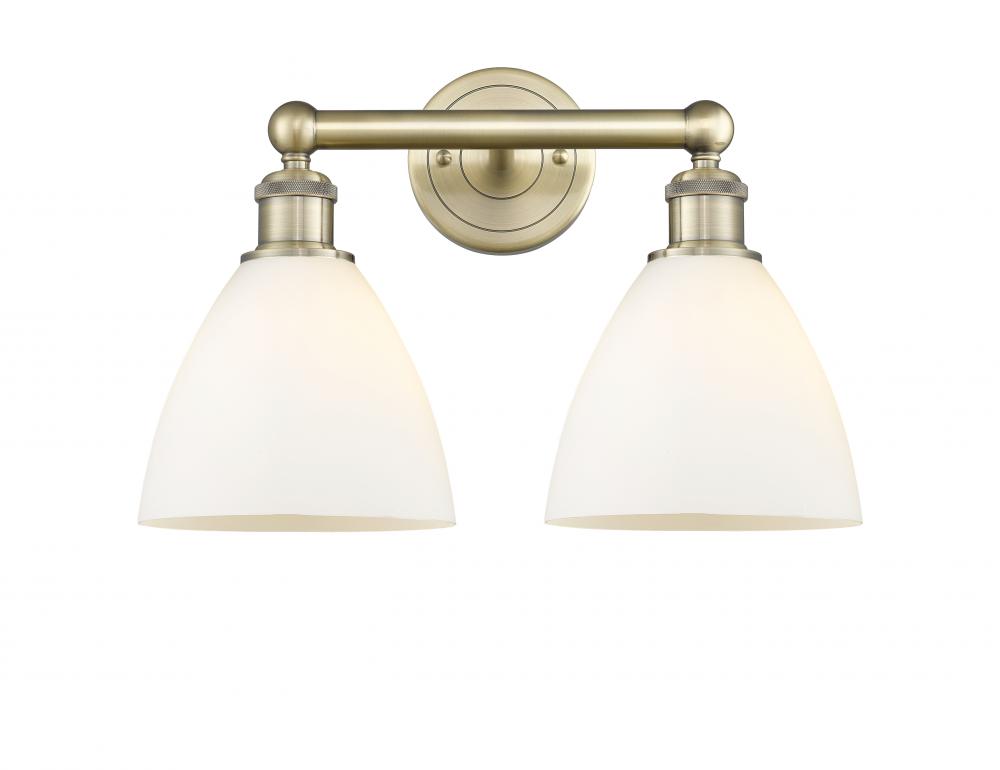 Bristol - 2 Light - 17 inch - Antique Brass - Bath Vanity Light