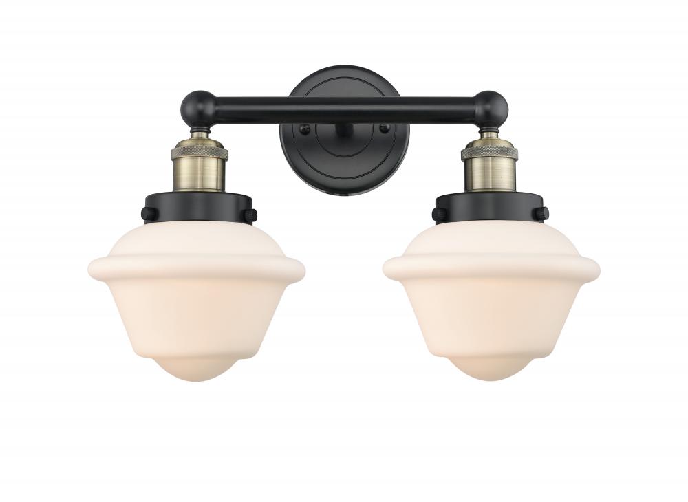 Oxford - 2 Light - 16 inch - Black Antique Brass - Bath Vanity Light