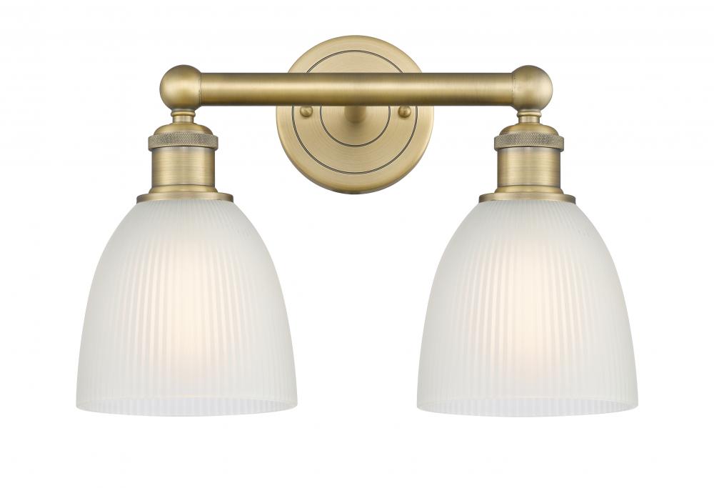 Castile - 2 Light - 15 inch - Brushed Brass - Bath Vanity Light