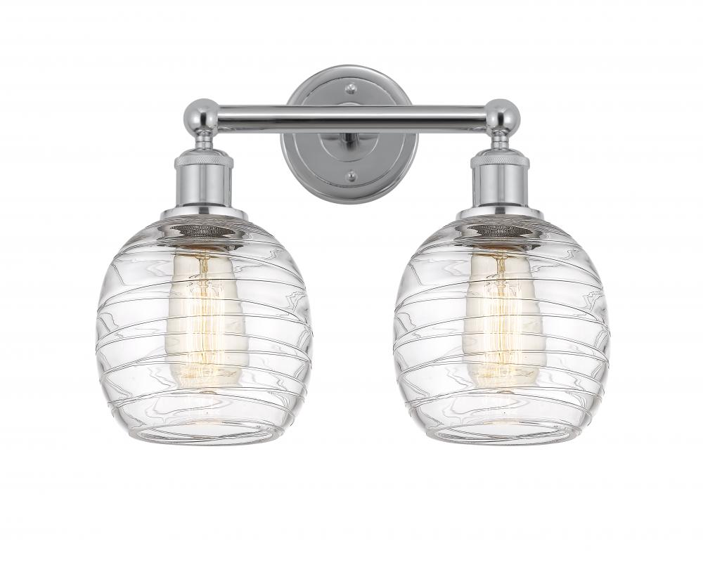 Belfast - 2 Light - 15 inch - Polished Chrome - Bath Vanity Light