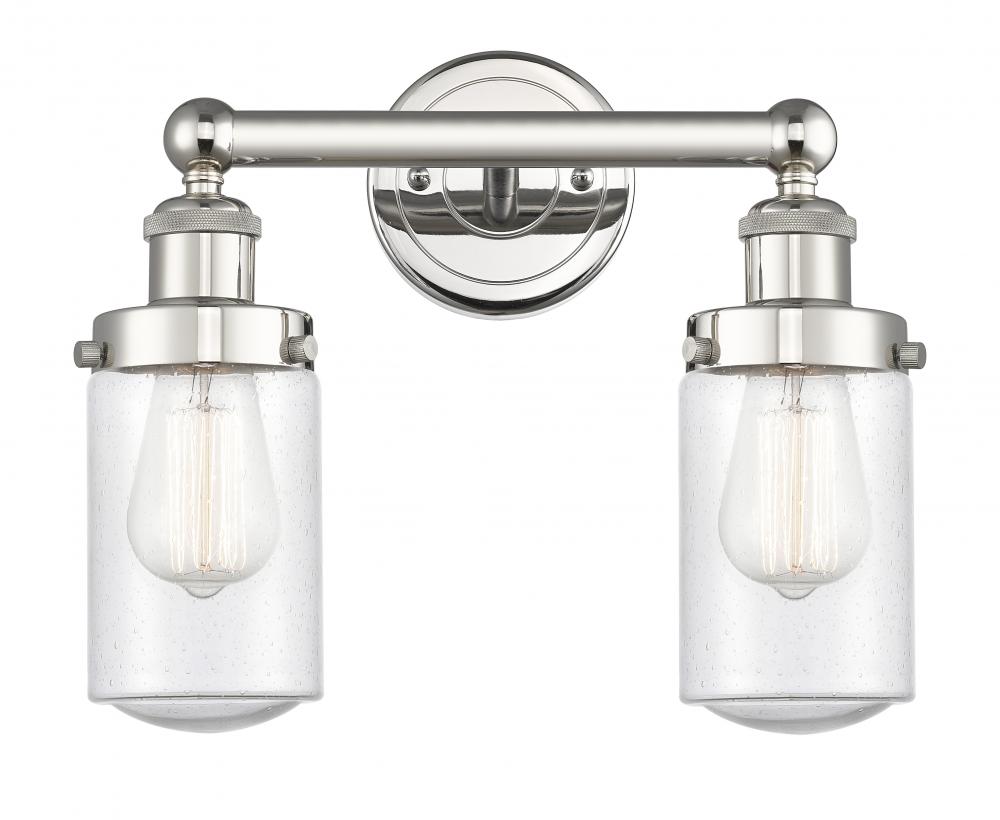 Dover - 2 Light - 14 inch - Polished Nickel - Bath Vanity Light