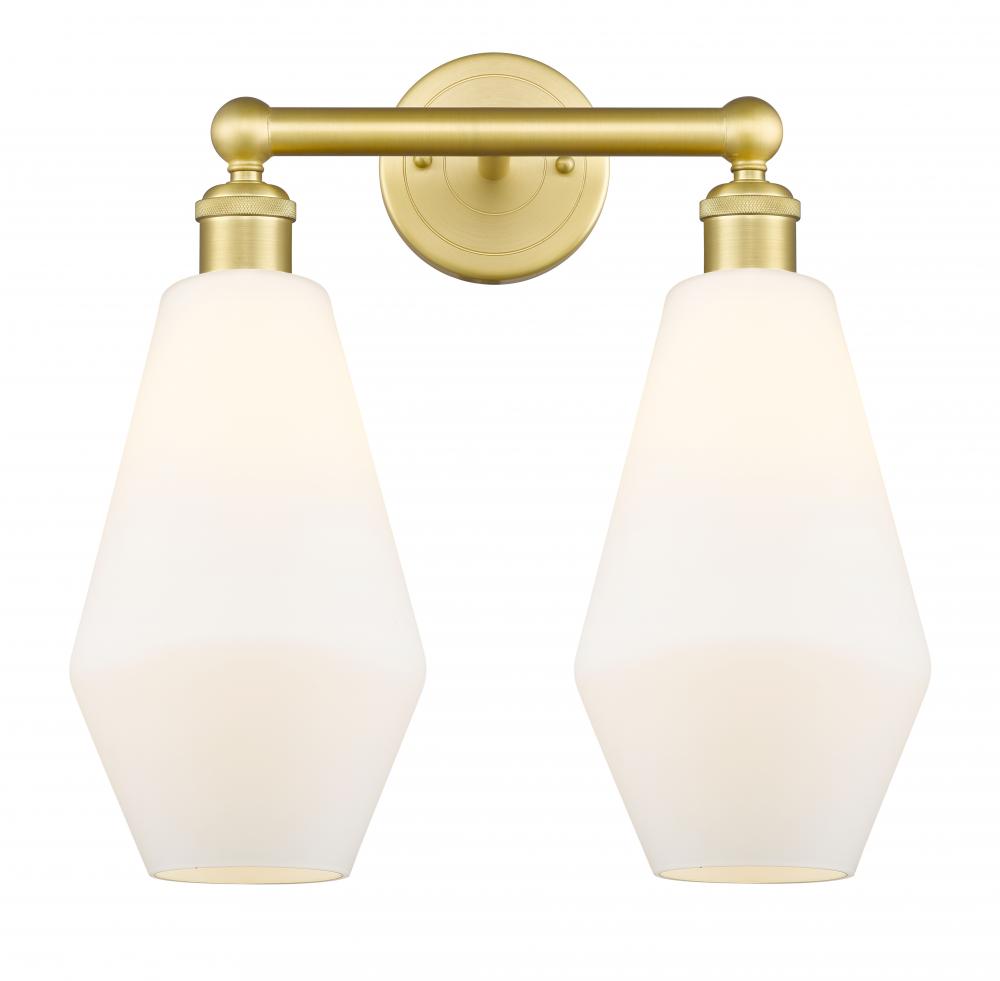 Cindyrella - 2 Light - 16 inch - Satin Gold - Bath Vanity Light