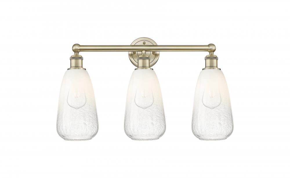Brookhaven Almond - 3 Light - 24 inch - Antique Brass - Bath Vanity Light