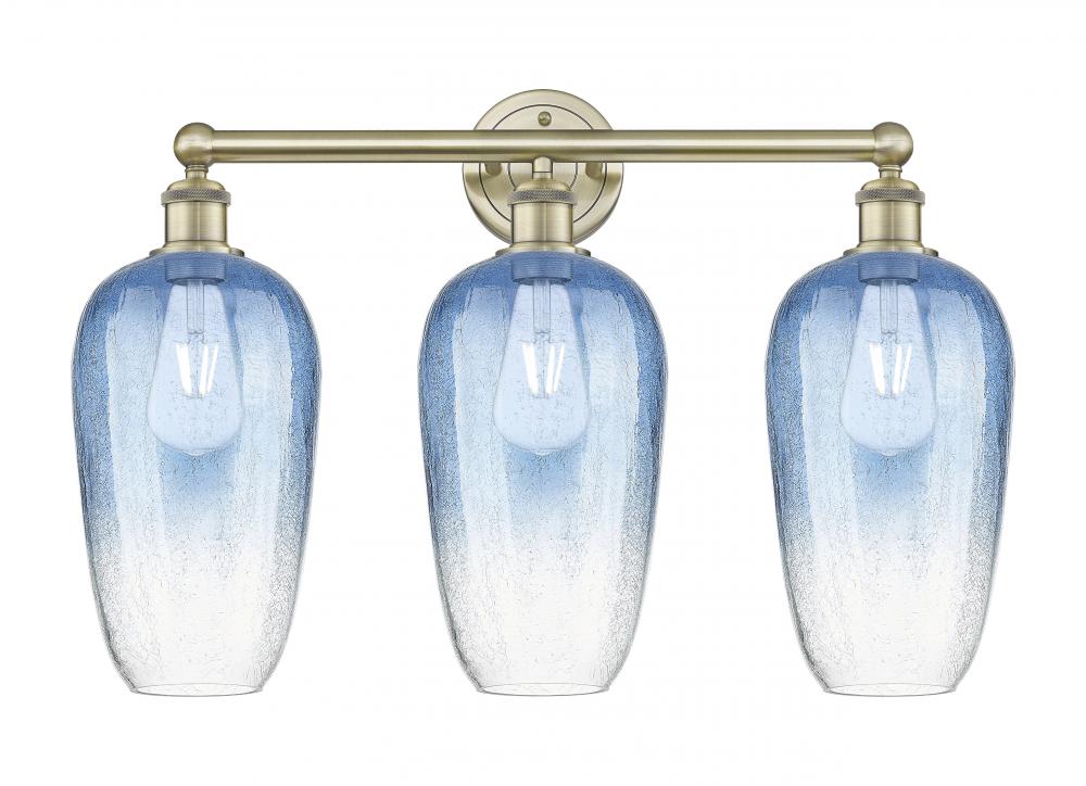 Brookhaven Flute - 3 Light - 25 inch - Antique Brass - Bath Vanity Light
