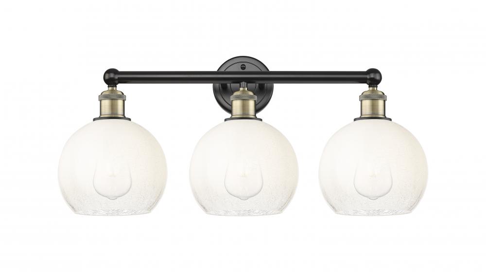 Brookhaven Globe - 3 Light - 26 inch - Black Antique Brass - Bath Vanity Light