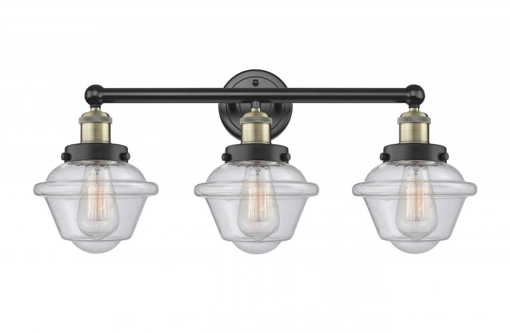 Oxford - 3 Light - 25 inch - Black Antique Brass - Bath Vanity Light