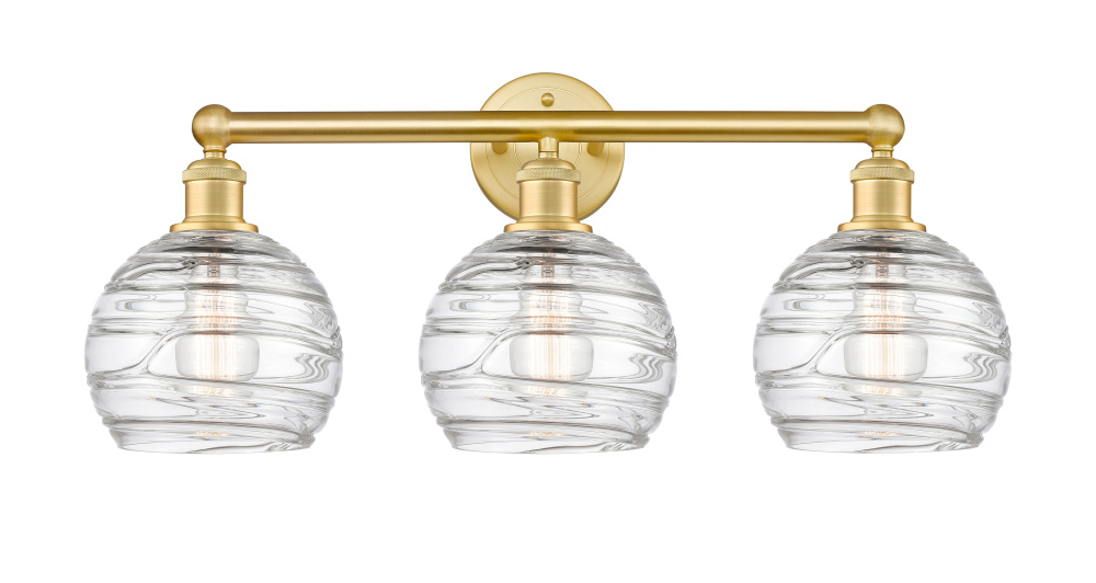 Athens Deco Swirl - 3 Light - 26 inch - Satin Gold - Bath Vanity Light