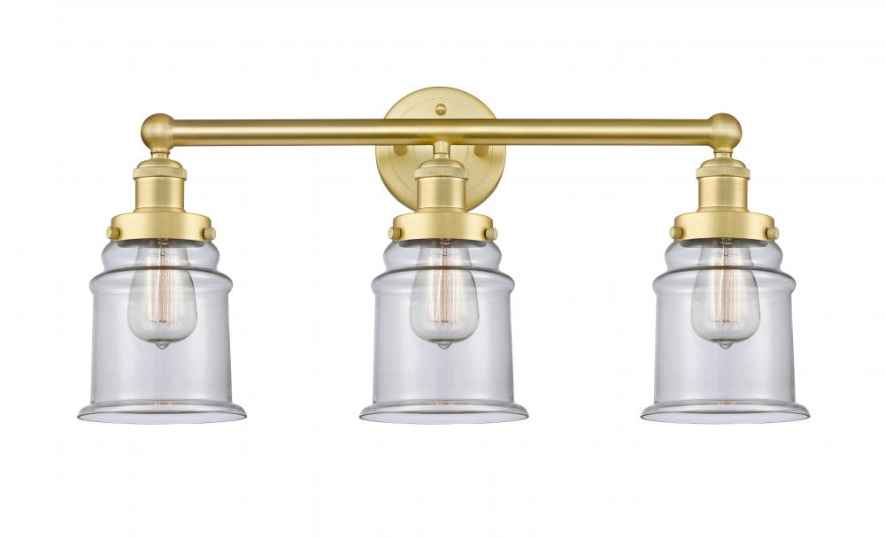 Canton - 3 Light - 24 inch - Satin Gold - Bath Vanity Light