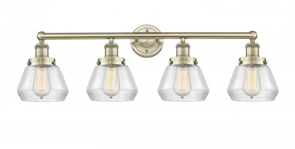 Fulton - 4 Light - 34 inch - Antique Brass - Bath Vanity Light