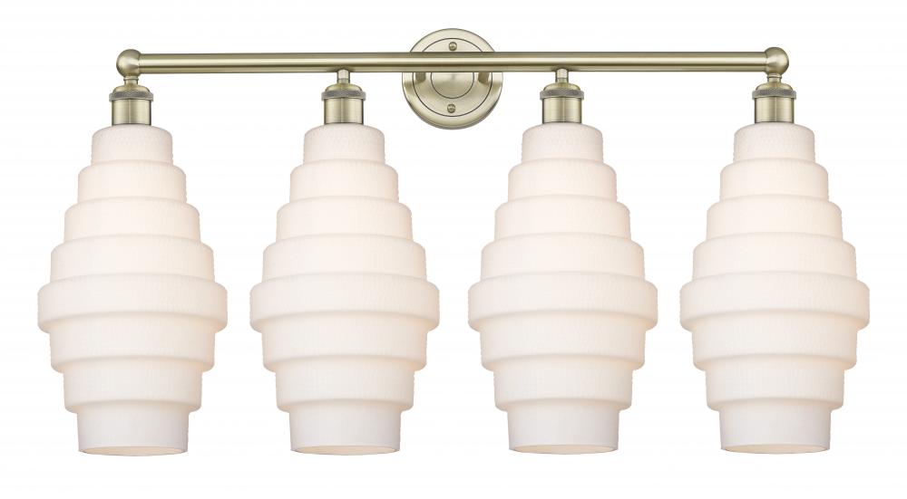 Cascade - 4 Light - 35 inch - Antique Brass - Bath Vanity Light