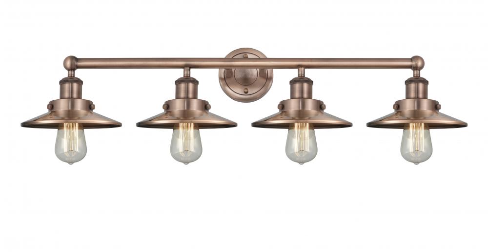 Edison - 4 Light - 35 inch - Antique Copper - Bath Vanity Light