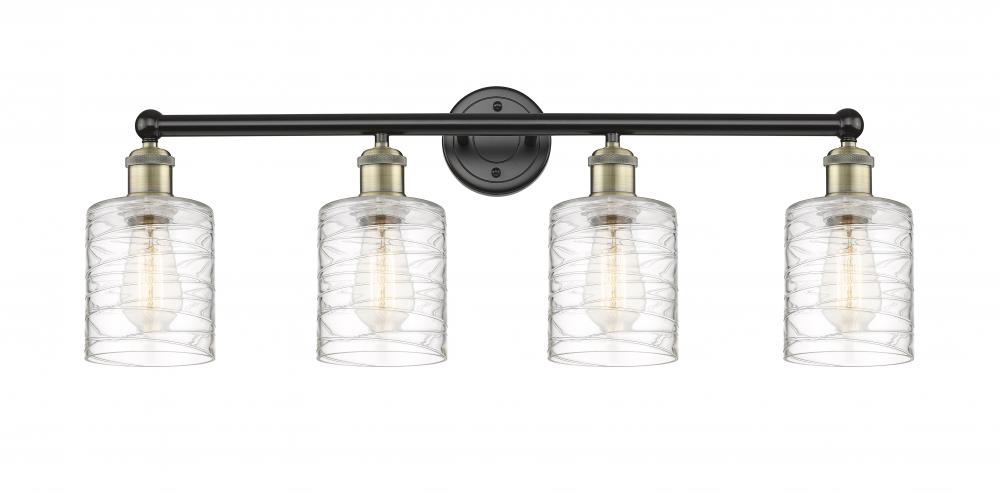 Cobbleskill - 4 Light - 32 inch - Black Antique Brass - Bath Vanity Light