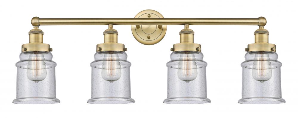 Canton - 4 Light - 33 inch - Brushed Brass - Bath Vanity Light