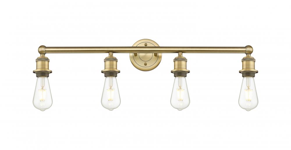 Edison - 4 Light - 29 inch - Brushed Brass - Bath Vanity Light