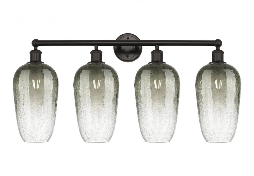 Brookhaven Flute - 4 Light - 34 inch - Oil Rubbed Bronze - Bath Vanity Light