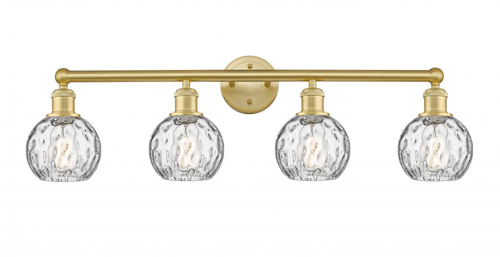 Athens Water Glass - 4 Light - 33 inch - Satin Gold - Bath Vanity Light