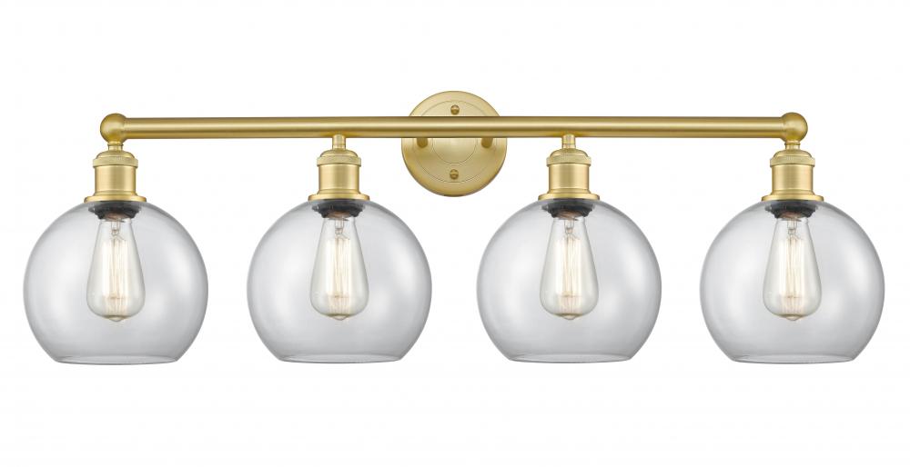 Athens - 4 Light - 35 inch - Satin Gold - Bath Vanity Light