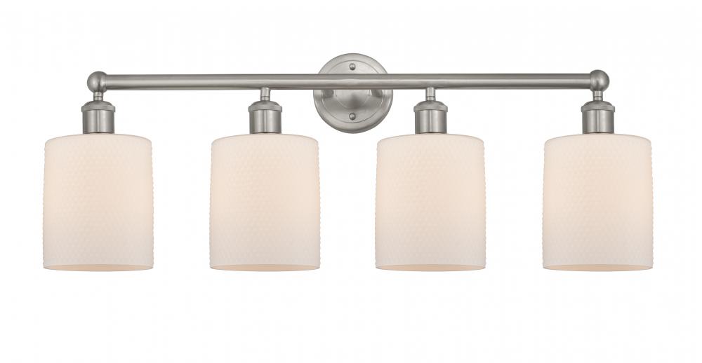 Cobbleskill - 4 Light - 32 inch - Brushed Satin Nickel - Bath Vanity Light